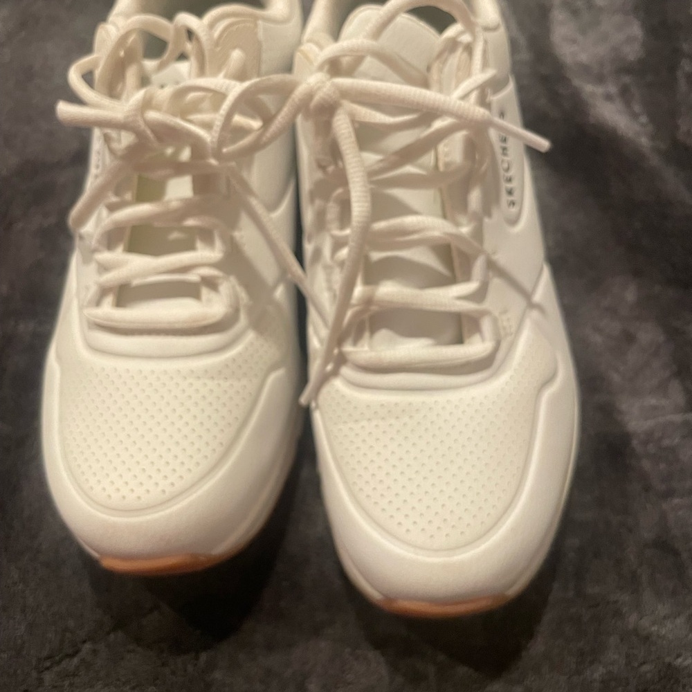 Skechers Classic White Athletic Shoes